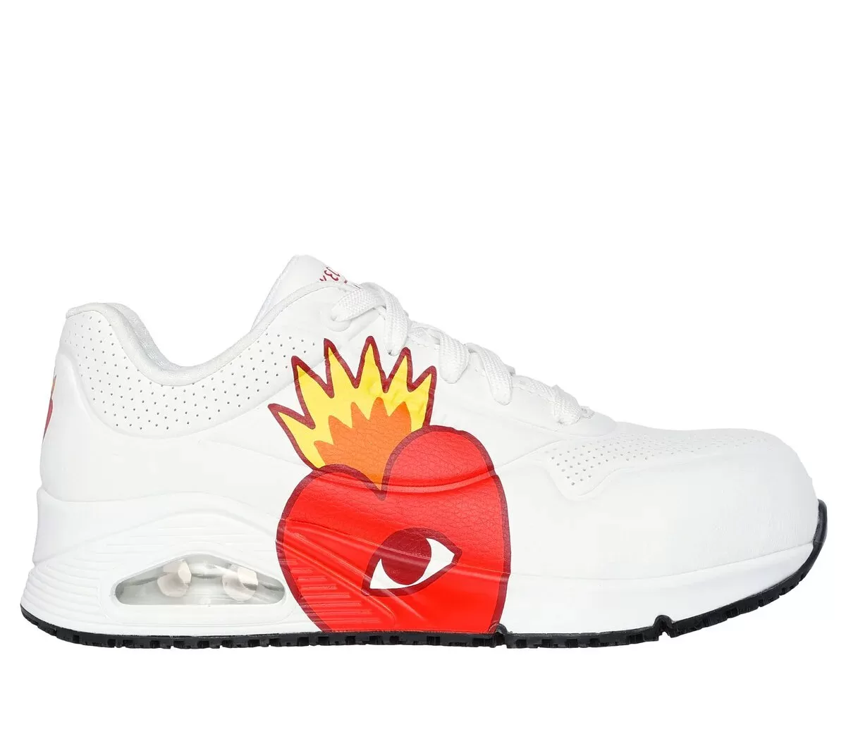 Ricardo Cavolo Work Slip-Resistant: Uno – Flaming Heart Safety Toe