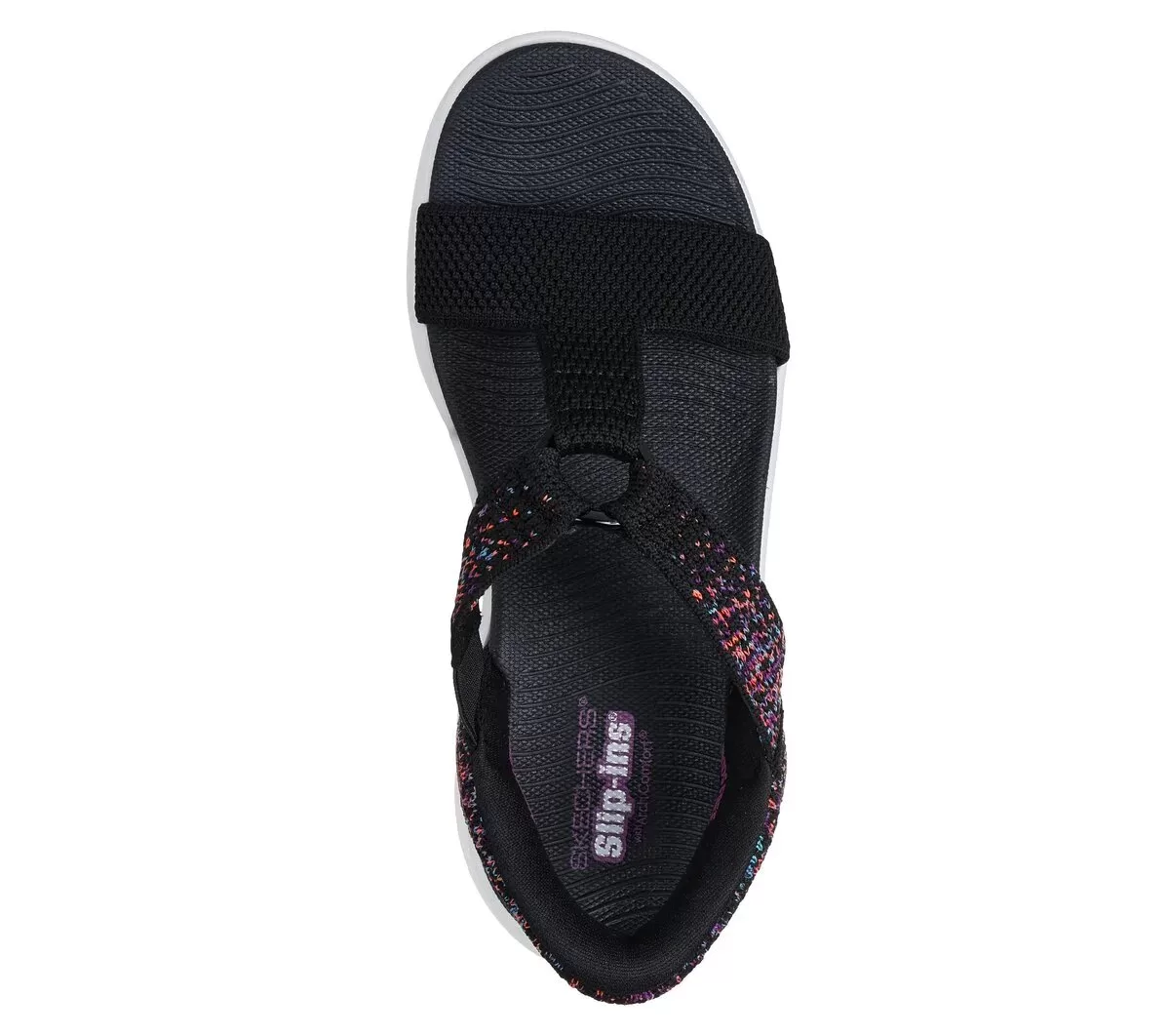 Skechers Slip-ins: GO WALK Massage Fit Sandal – Confetti Sky Skechers Slip-ins: GO WALK Massage Fit Sandal – Confetti Sky